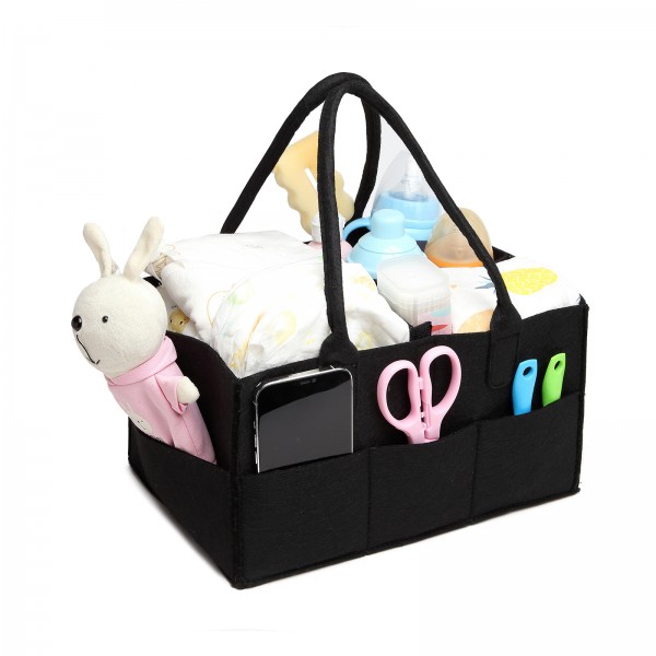 S2049 - Kono Felt Caddy Organiser With Storage - Black